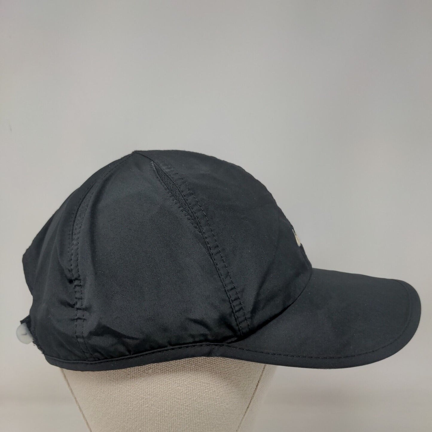 Nike Fit Strapback Hat Black One Size Adjustable Embroidered Swoosh Logo