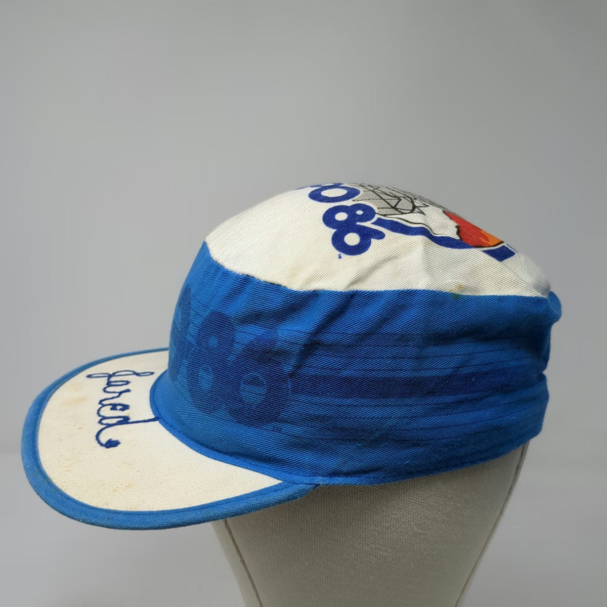 Expo 86 Vancouver Canada Baseball Cap White Blue One Size Souvenir Logo Hat