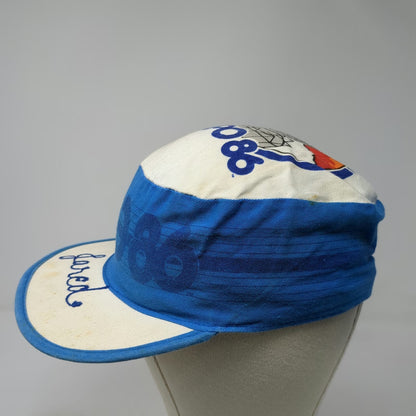 Expo 86 Vancouver Canada Baseball Cap White Blue One Size Souvenir Logo Hat