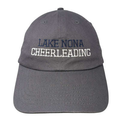Lake Nona Cheerleading Slideback Hat Gray One Size Adjustable Embroidered BIG X