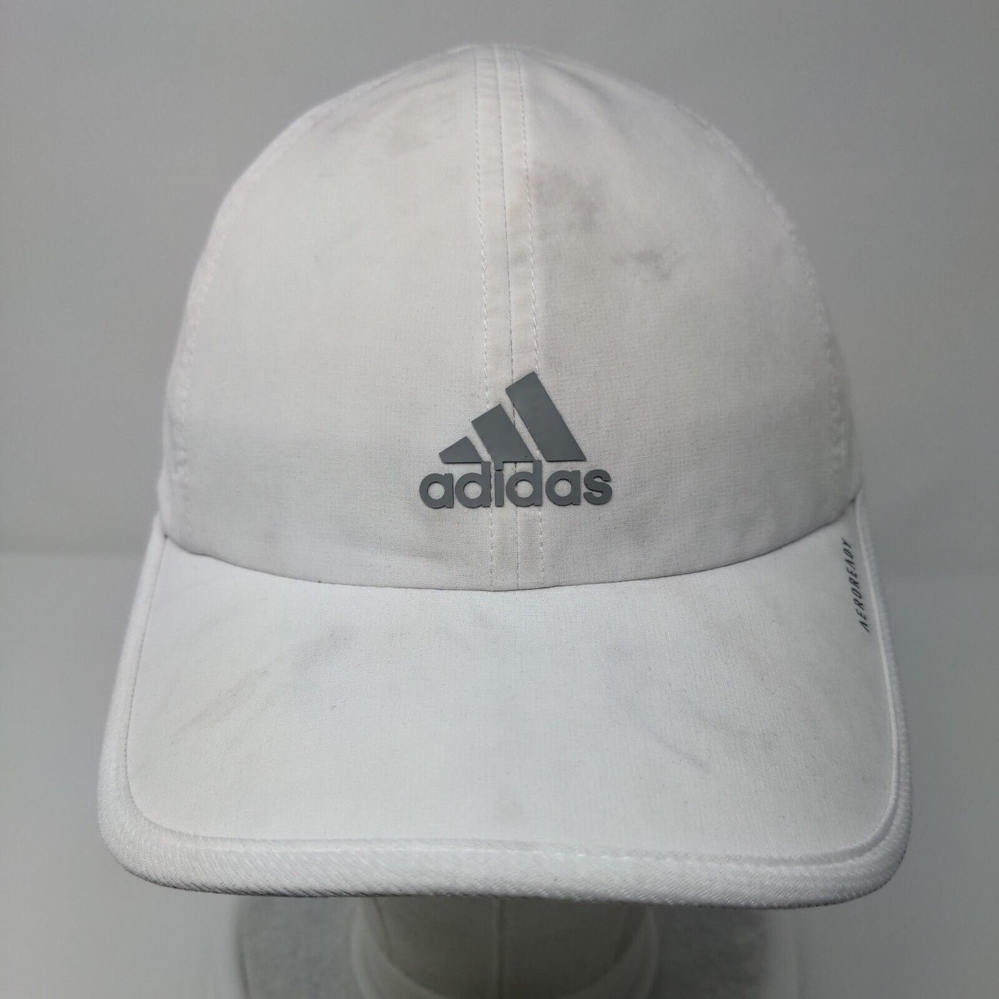 Adidas Aeroready Strapback Hat White OSFA Adjustable Breathable 6 Panel