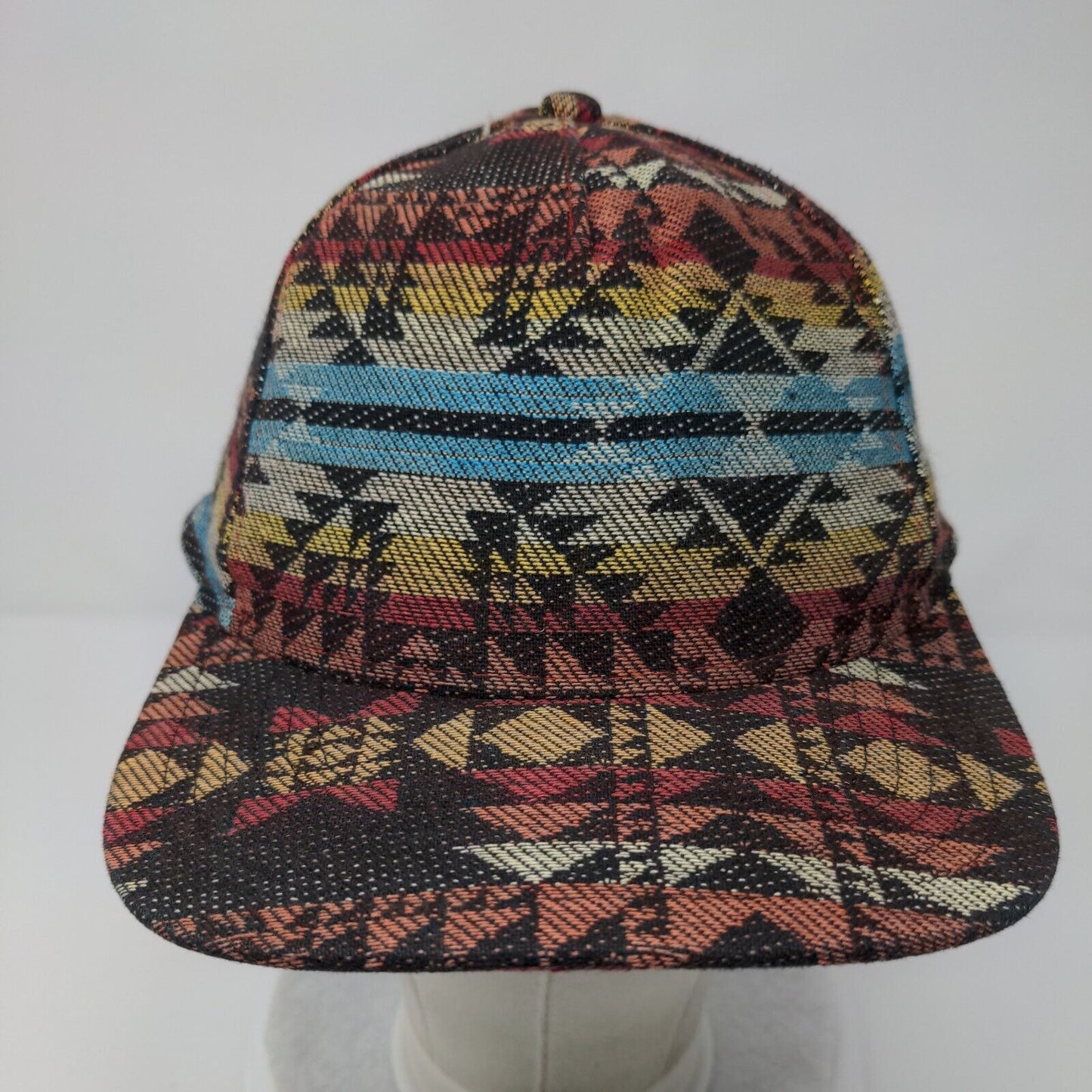 Neff Est. 2002 Snapback Hat Multicolor OSFA Adjustable Aztec 6 Panel Cotton