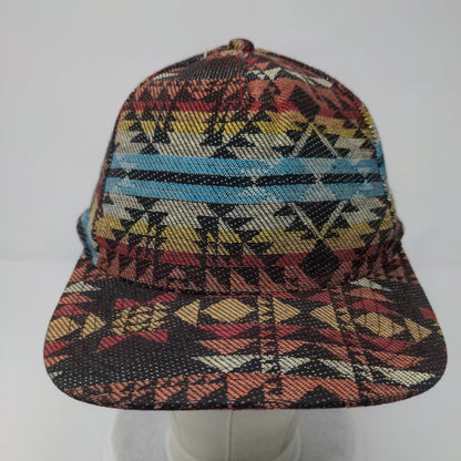 Neff Est. 2002 Snapback Hat Multicolor OSFA Adjustable Aztec 6 Panel Cotton