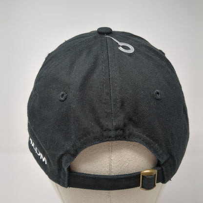 KCINOW.com Slideback Hat Black Embroidered Logo 100% Cotton Adjustable