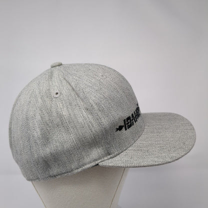 Idaho Fitted Hat Gray 7 1/4-7 5/8 Solid 6 Panel Vent Holes Outdoor