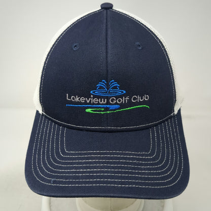 Port Authority Trucker Hat Blue One Size Lakeview Golf Club Mesh Back Snapback