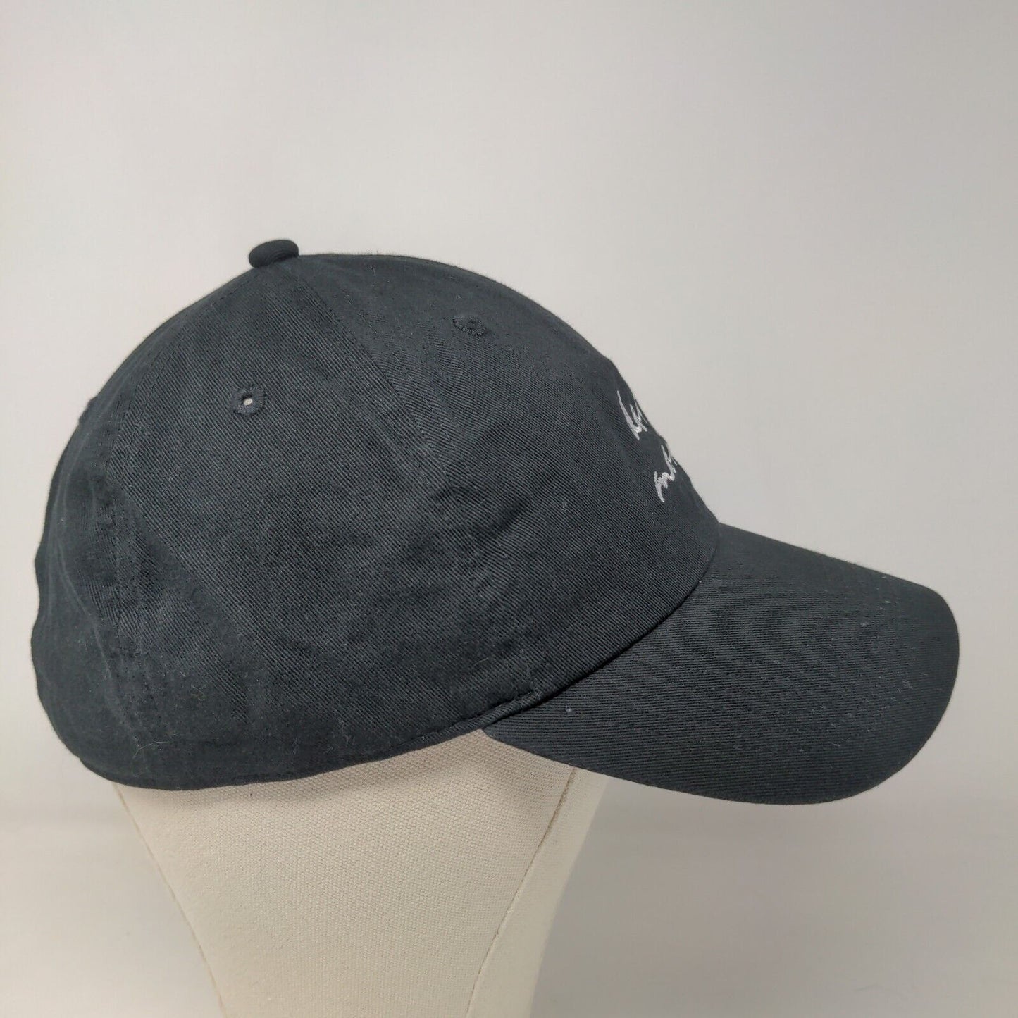 Newhattan Women's Slideback Hat Black OSFA Embroidered Dog Mom Logo Cotton