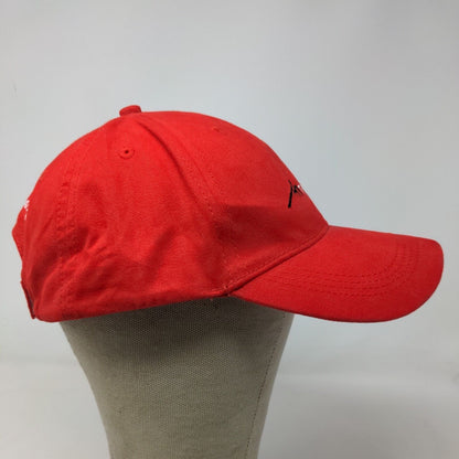 A Team USA TV Men's Strapback Hat Red Embroidered Logo Adjustable