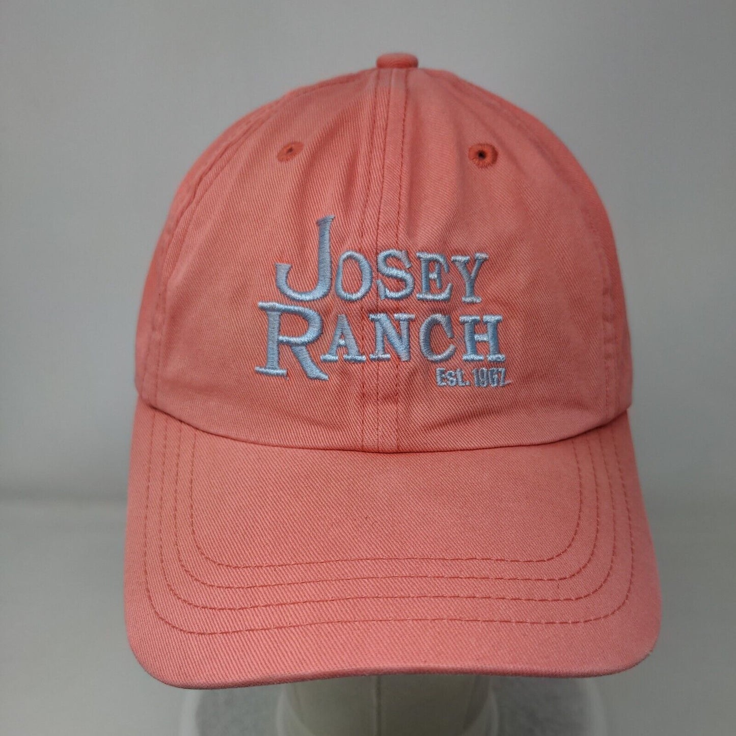 Josey Ranch Slideback Hat Pink OSFA Adjustable Embroidered 6 Panel