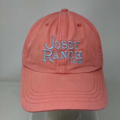 Josey Ranch Slideback Hat Pink OSFA Adjustable Embroidered 6 Panel