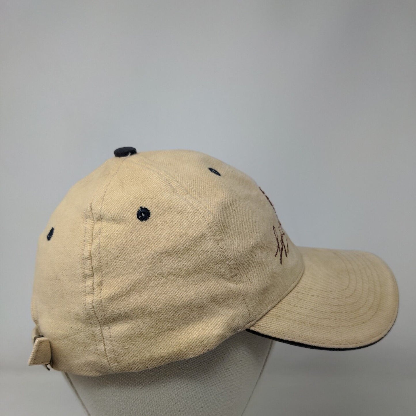 Cecchi Slideback Hat Tan 58 cm Embroidered Adjustable 6 Panel Vent Holes
