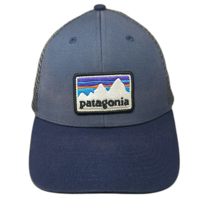 Patagonia Trucker Hat Blue One Size Mesh Snapback Embroidered Logo Patch
