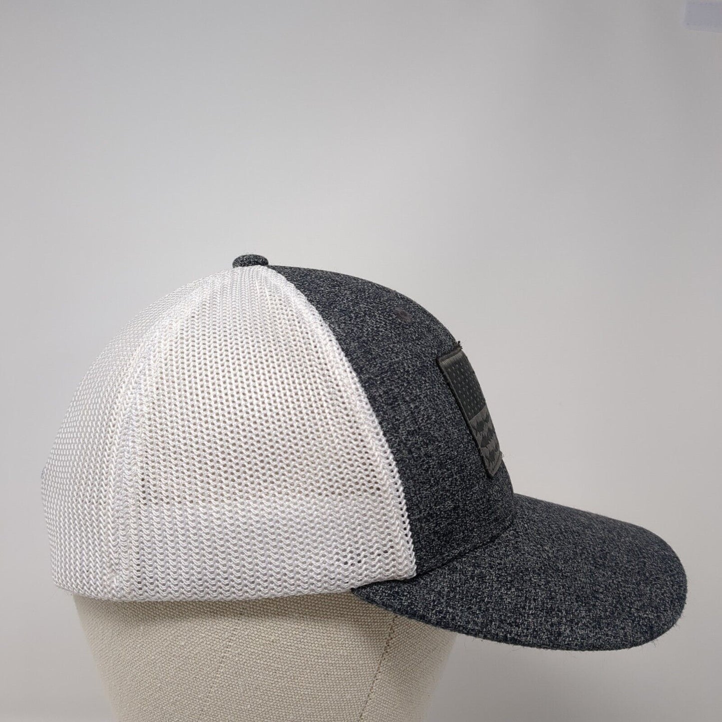 Columbia PFG Fish Flag Patch Fitted Trucker Hat Multi S/M Mesh Back