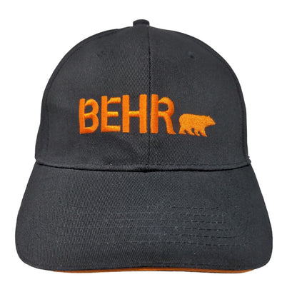 BEHR Strapback Hat One Size Black Adjustable Strap Embroidered Logo