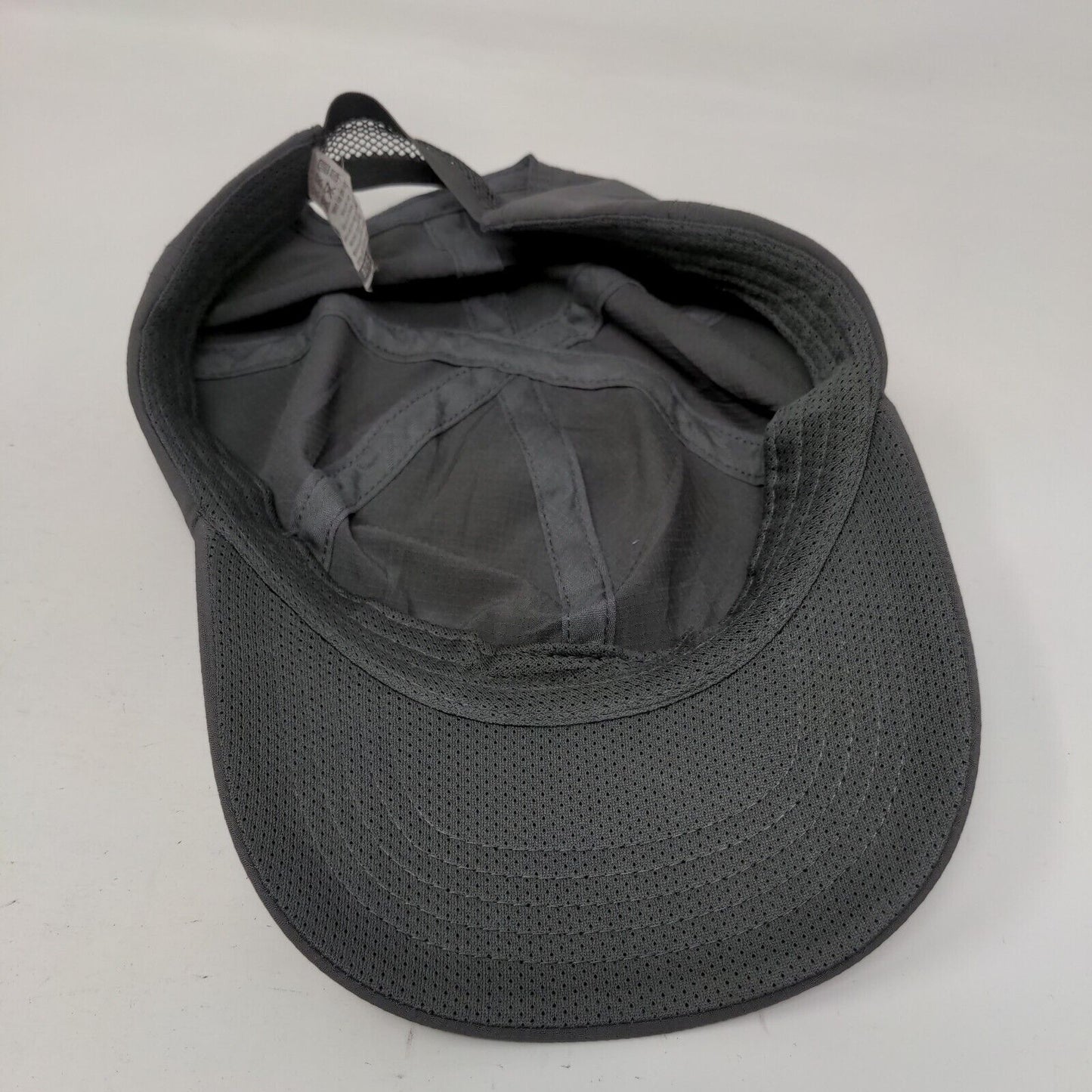 Alive Stretch Strapback Hat Gray One Size 6 Panel Blank Polyester Blend