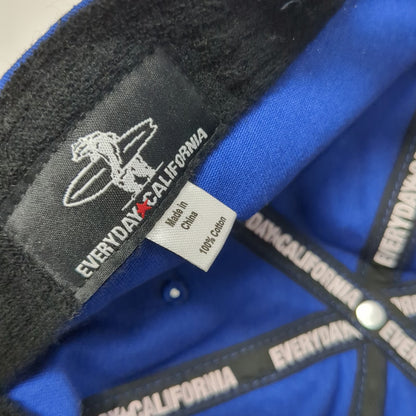 Everyday California 5 Panel Blue One Size Snapback Hat Surfing Bear Logo Cotton