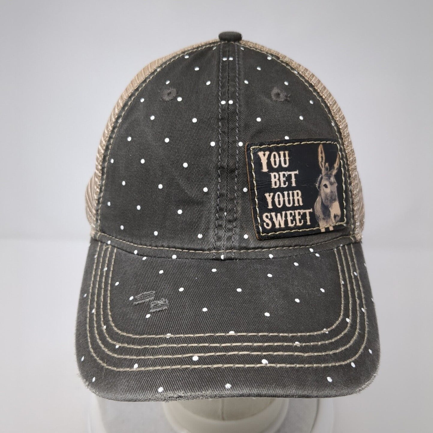You Bet Your Sweet Patch Snapback Trucker Hat Multi One Size Mesh Back