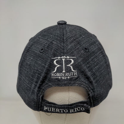 PR Puerto Rico Strapback Hat Black One Size Embroidered Robin Ruth