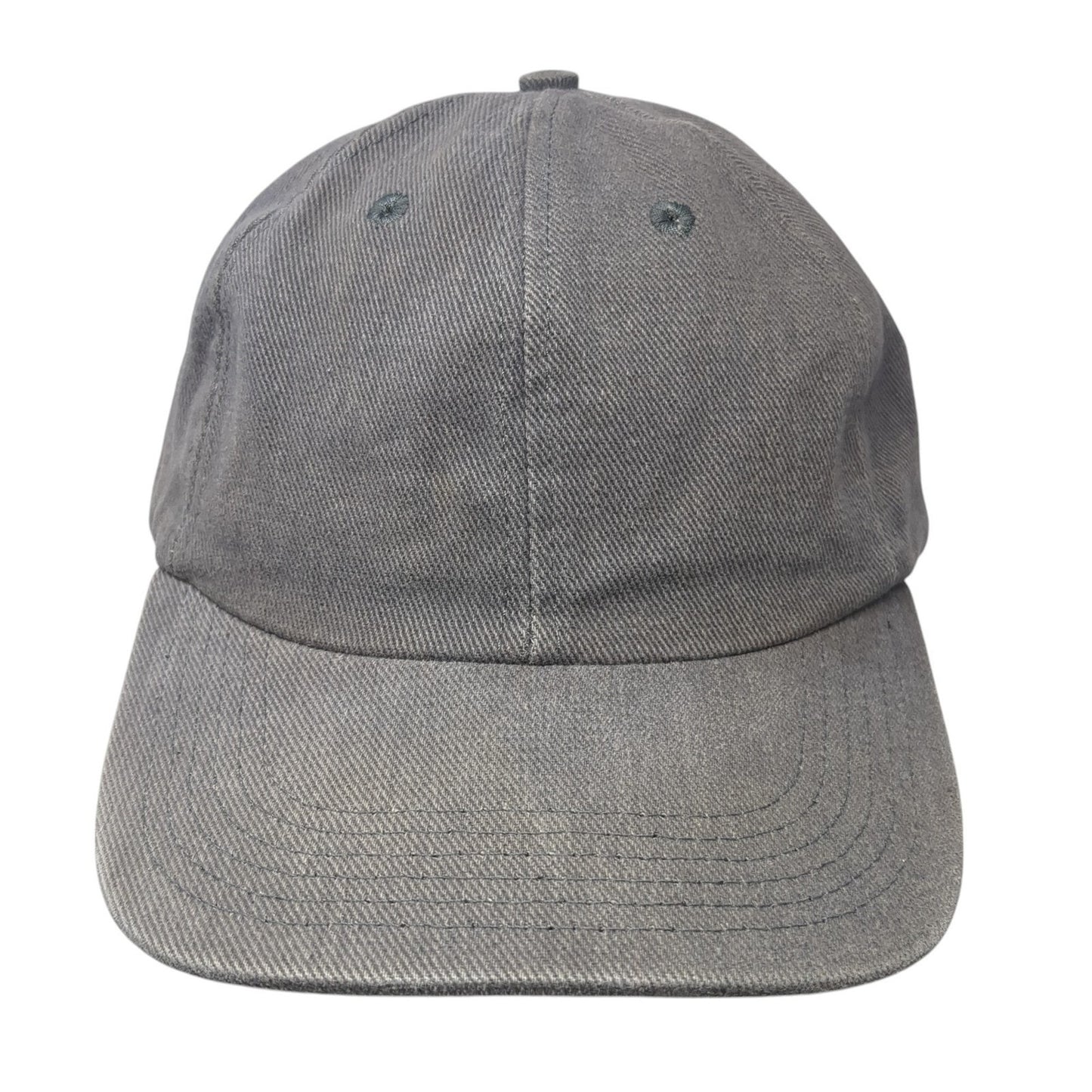 Unbranded Strapback Hat Gray One Size Adjustable Vent Holes Outdoor Blank