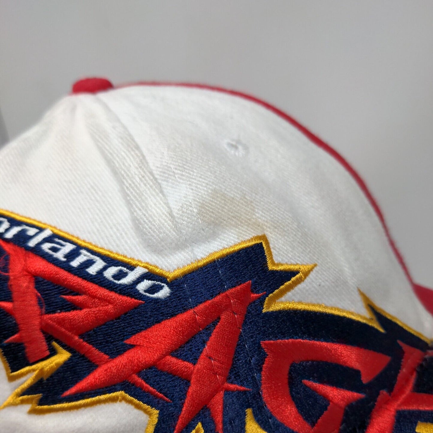 Orlando Rage XFL Strapback Hat Red White Embroidered Logo Big Side Hit OSFA