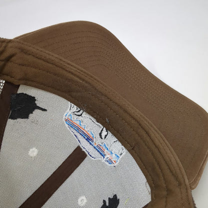 Patagonia Trucker Hat Brown Beige One Size Bison Logo Mesh Snapback Hiking Cap