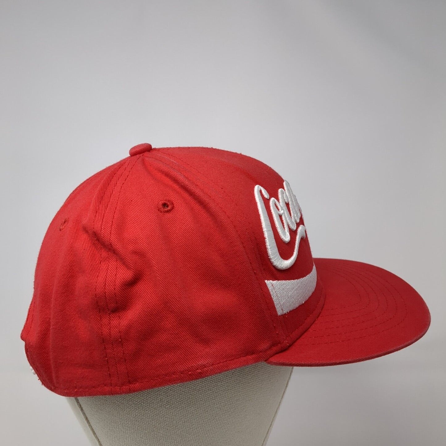 Coca-Cola Snapback Hat Red One Size Adjustable Embroidered 6 Panel