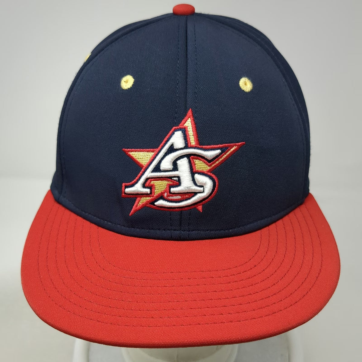 Under Armour Baseball Cap Blue Red M Hat AS Star Logo Fitted Stretch Athletic