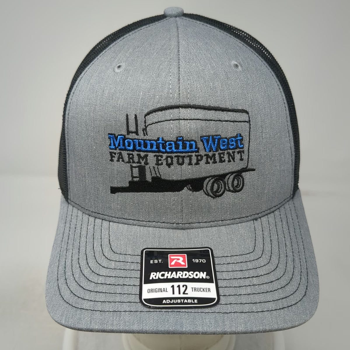 Richardson Trucker Hat Gray One Size Snapback Mountain West Laird Farm Equipment