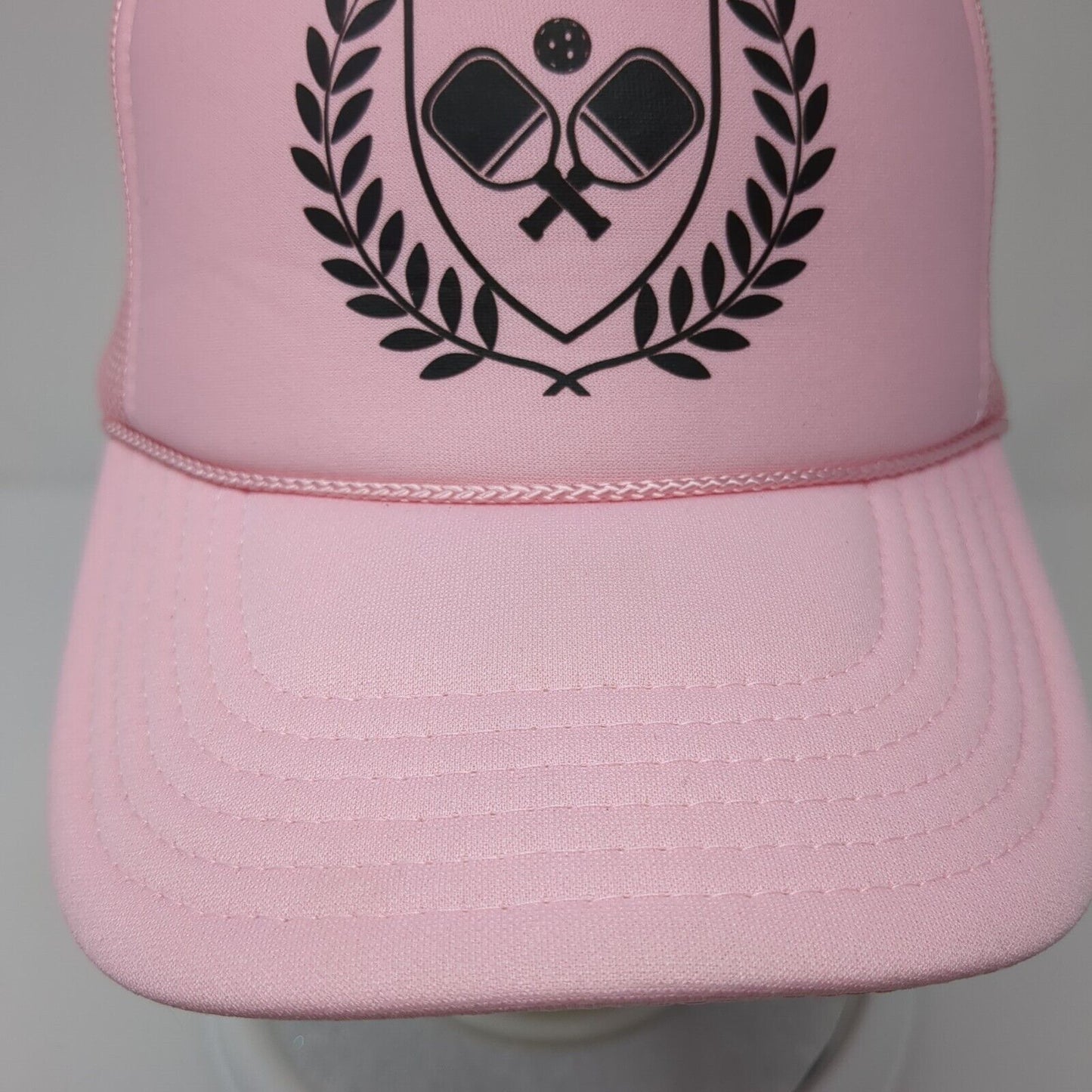 Pickleball Snapback Trucker Hat Pink One Size Adjustable Mesh Back Rope Otto