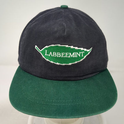 hhn 5 Panel Blue Green One Size Slideback Labbeemint Leaf Logo USA Made Hat