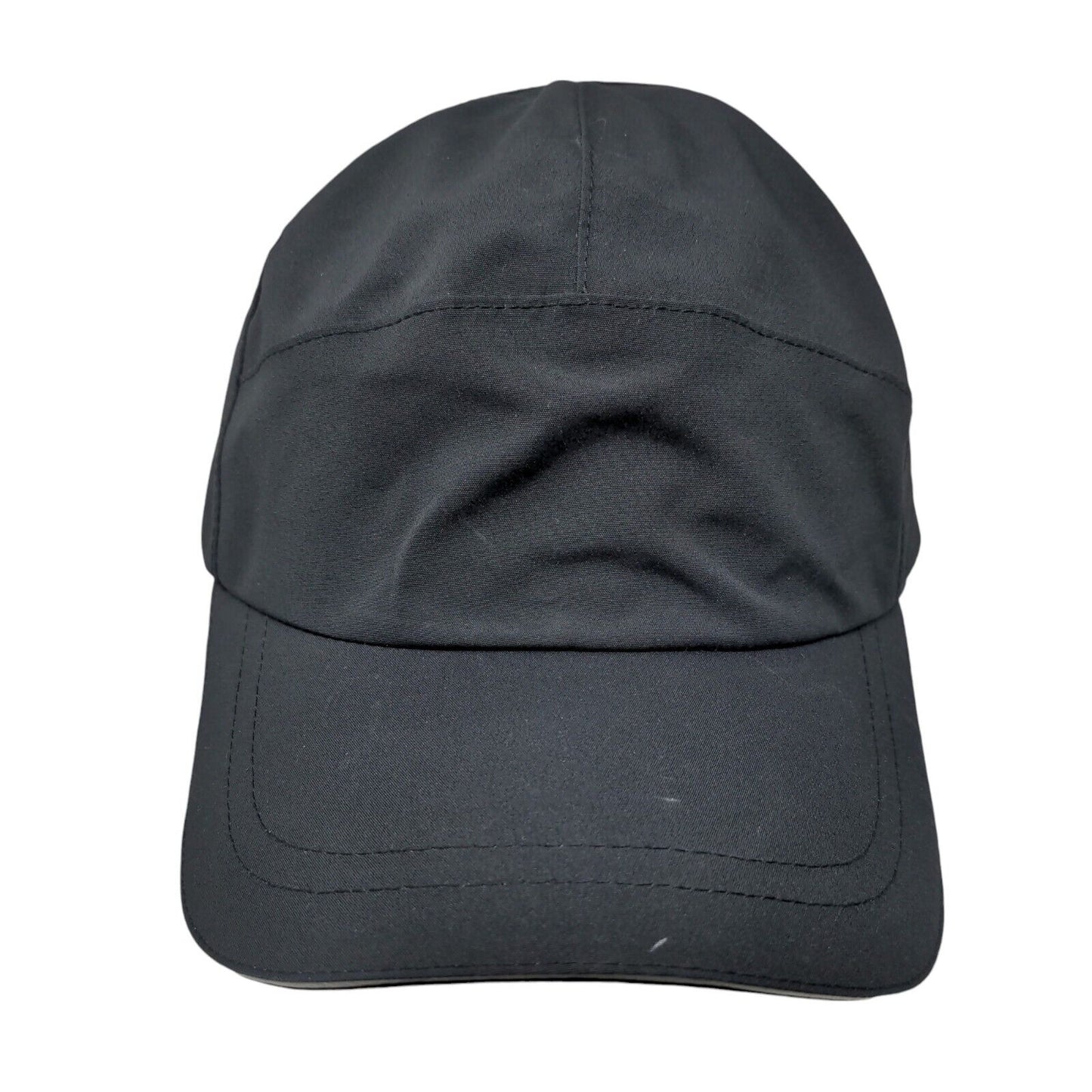 Unbranded Strapback Hat Black One Size Adjustable 6 Panel Blank Polyester