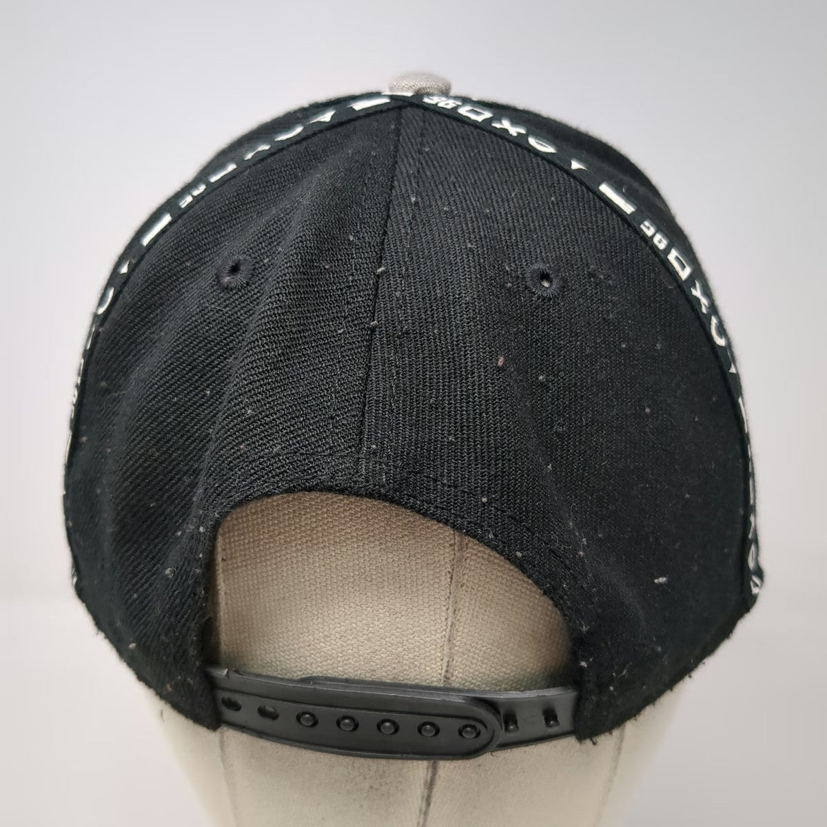 PlayStation Snapback Hat Black Gray One Size Button Icon Tape Embroidered Logo