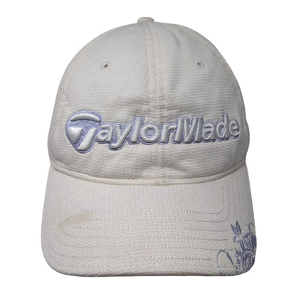 TaylorMade Strapback Hat White Cream One Size Adjustable Embroidered