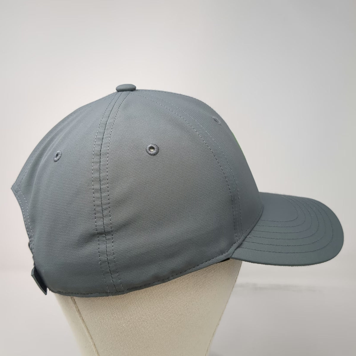 Adidas Baseball Cap Gray One Size Bayer Logo Strapback Polyester Hat
