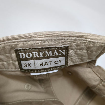 Dorfman Hat Co Baseball Cap Beige One Size USA American Flag Frayed Slideback