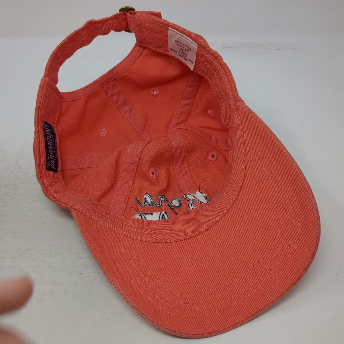 Paramount Baseball Cap Pink M Arizona AZ Embroidered Cotton Slideback Hat