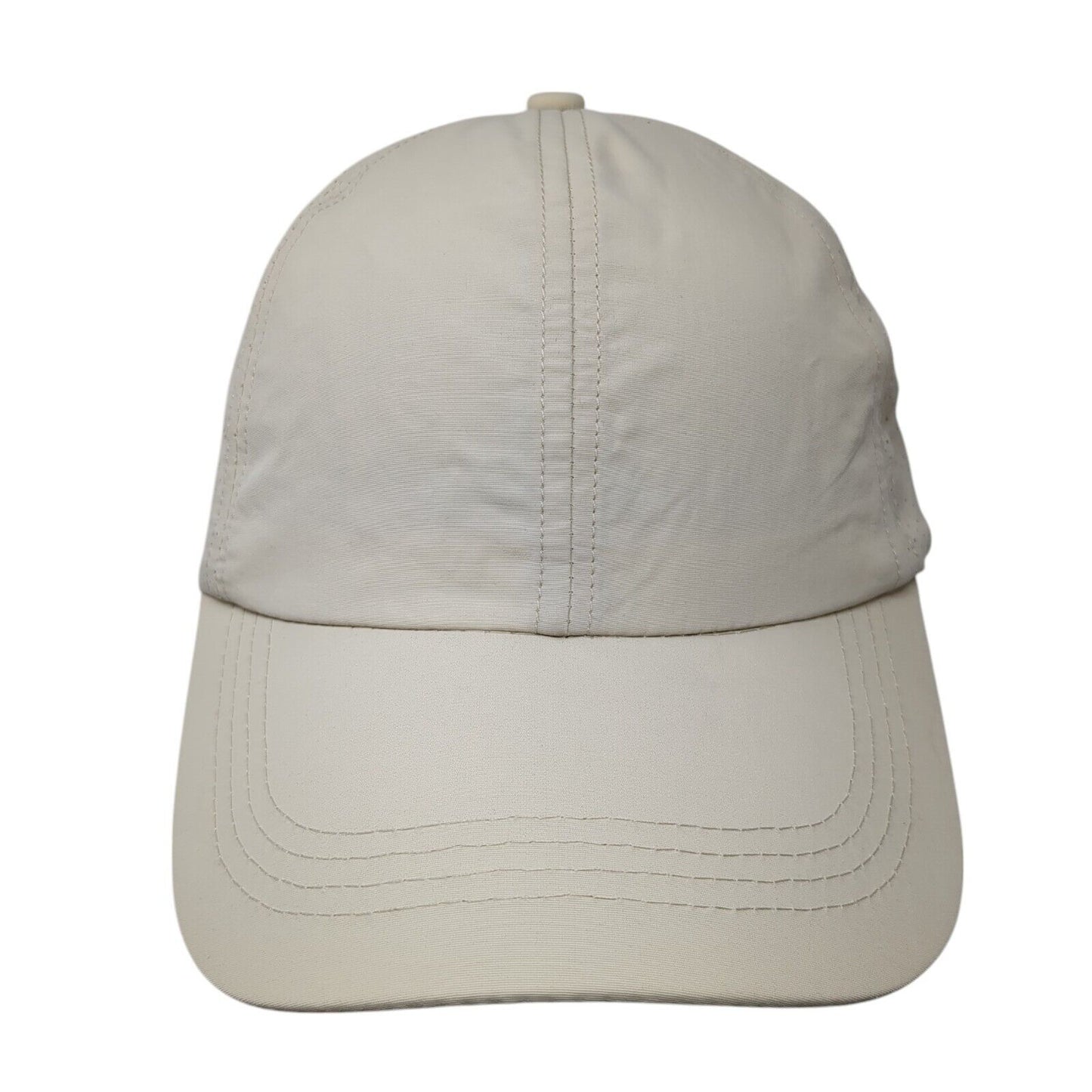 Unbranded Strapback Hat Ponytail Tan One Size Solid Adjustable Blank