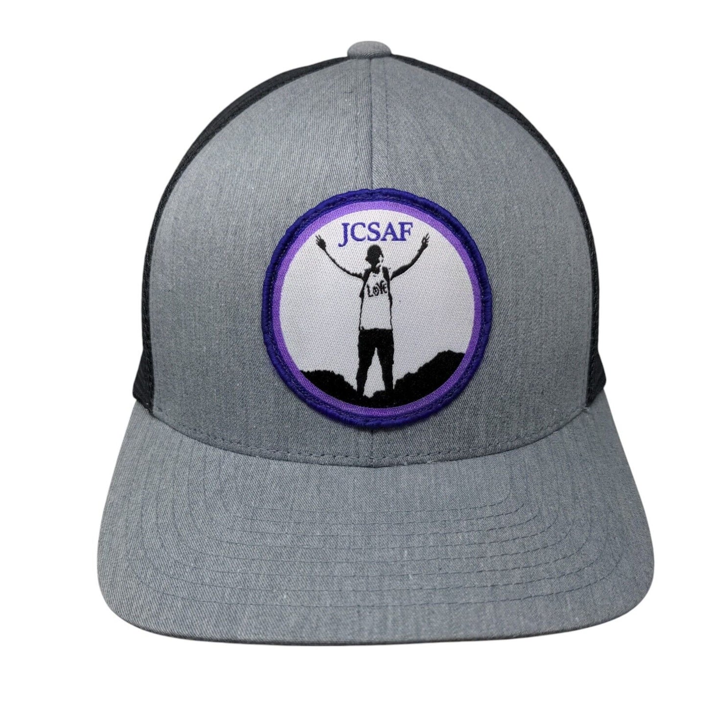 JCSAF Snapback Trucker Hat Gray One Size 110 Flexfit Mesh Back Pacific Headwear