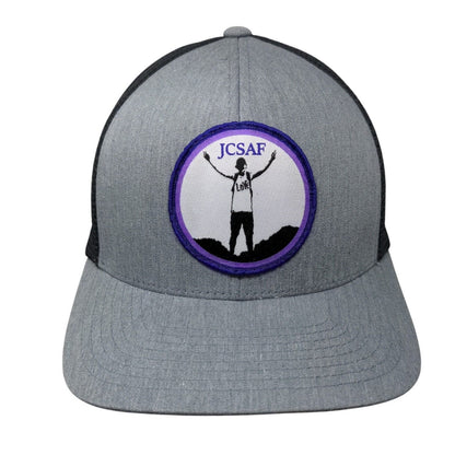 JCSAF Snapback Trucker Hat Gray One Size 110 Flexfit Mesh Back Pacific Headwear