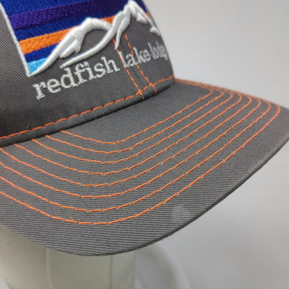 Outdoor Cap Baseball Cap Gray Orange One Size Redfish Lake Lodge Idaho Mesh Hat