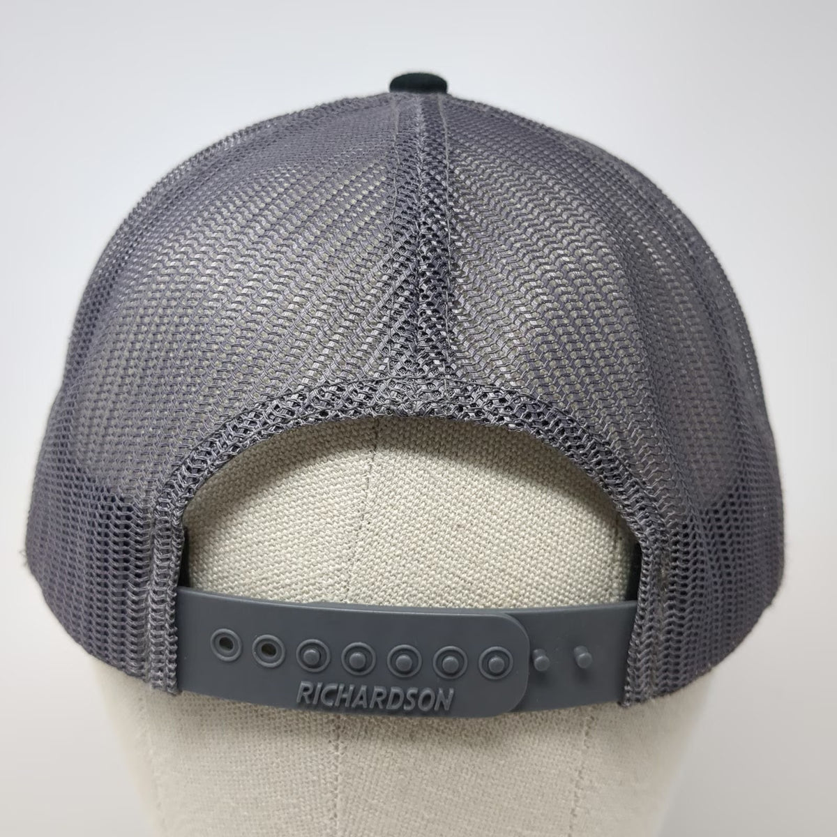 Richardson 112 Trucker Hat Black One Size Komatsu Blue Logo Mesh Back Snapback
