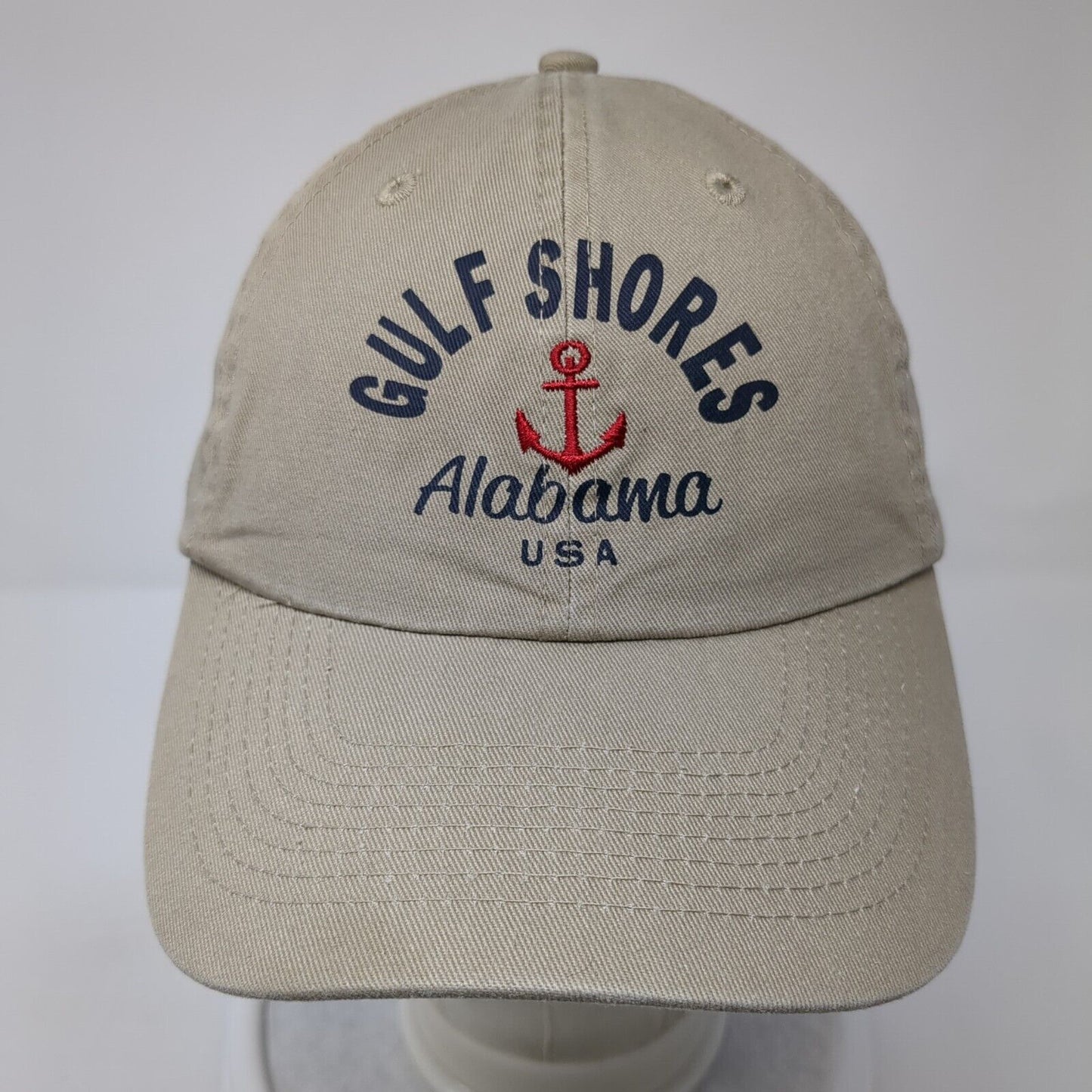 Gulf Shores Alabama USA Strapback Hat Brown One Size Adjustable 6 Panel