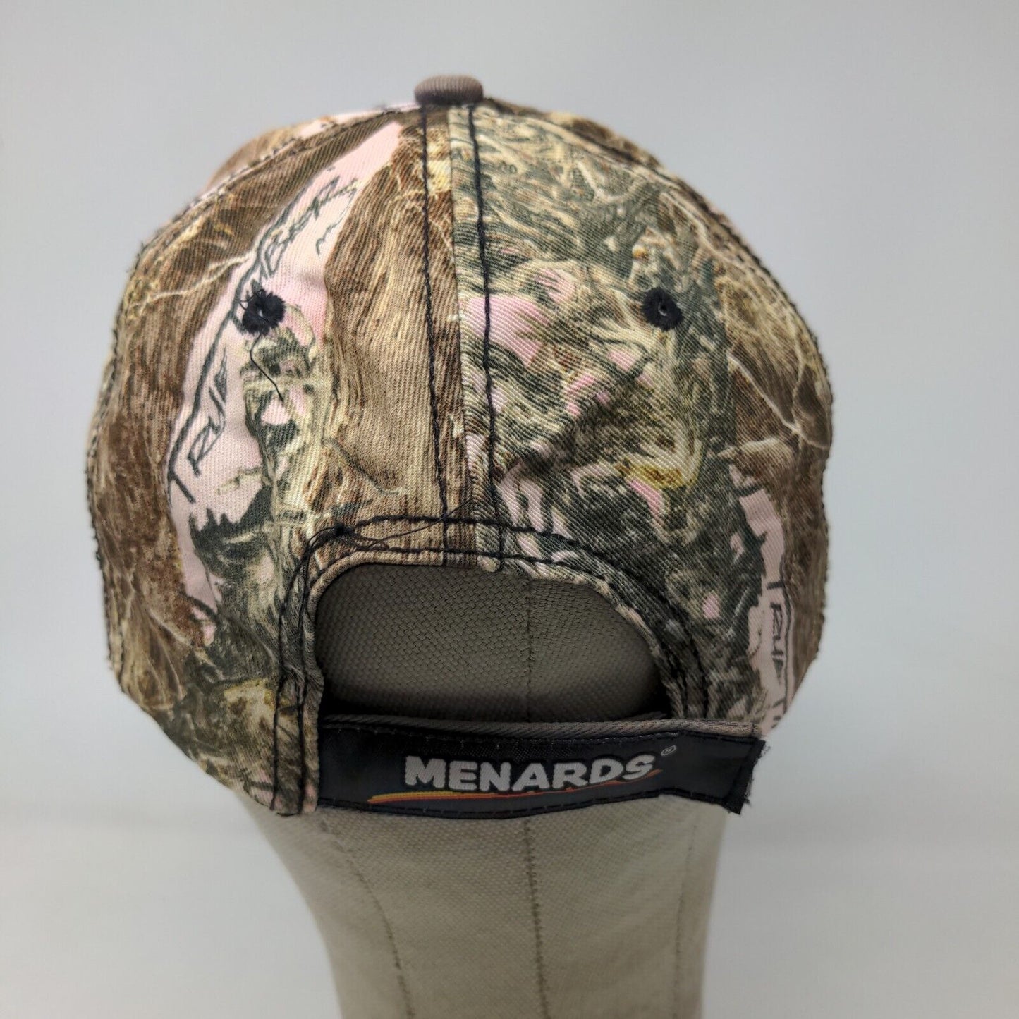 Menard's Women's Strapback Camo Hat Adjustable Embroidered Logo Cotton