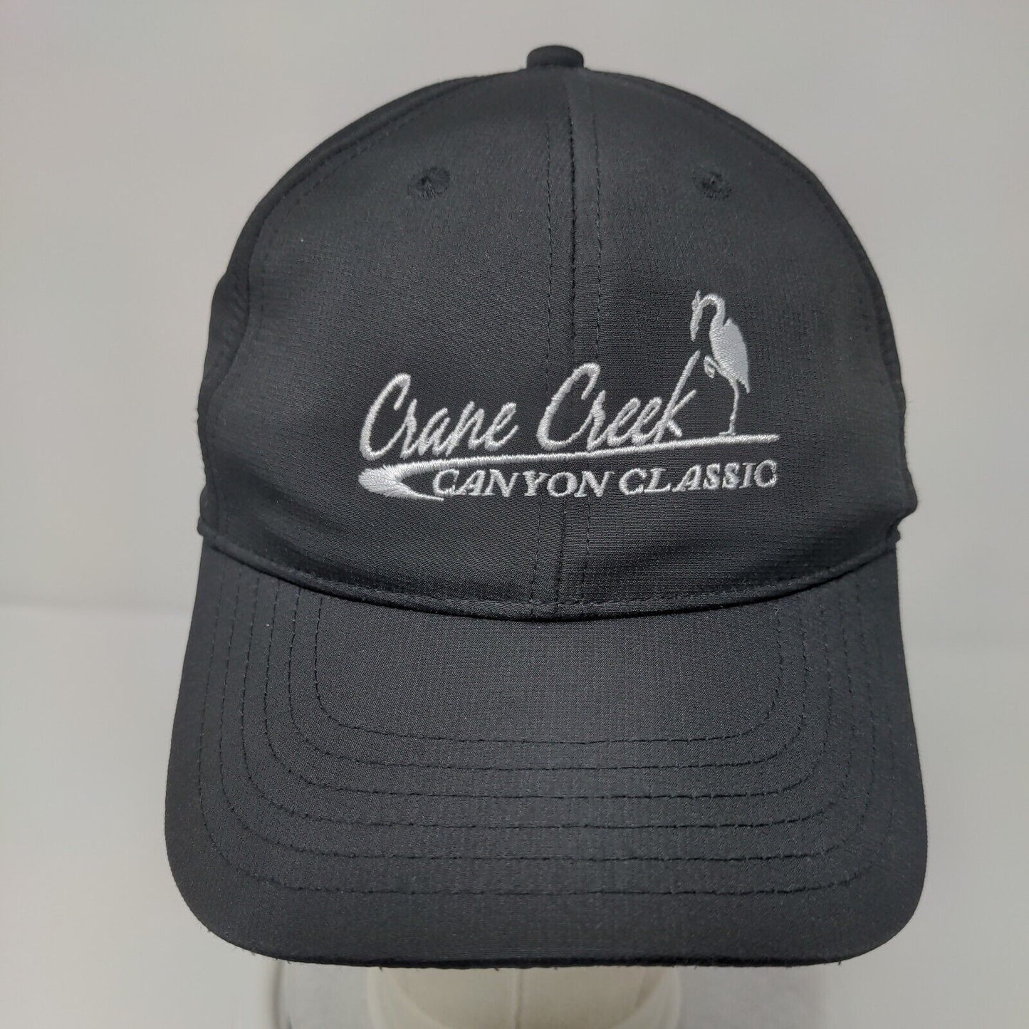 Crane Creek Canyon Classic Strapback Hat Black Adult Outdoor Cap