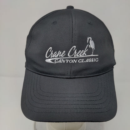 Crane Creek Canyon Classic Strapback Hat Black Adult Outdoor Cap