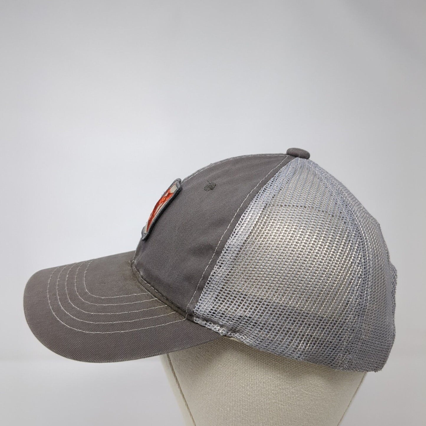 Vertx Patch Strapback Mesh Back Trucker Hat Gray One Size Adjustable