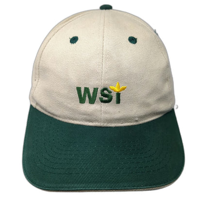 OTTO Trucker Hat Beige Green OSFM WSI Oster Logo Embroidered Cotton Strapback