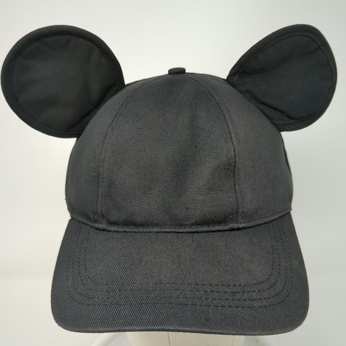 Disney Parks Snapback Black One Size Mickey Mouse Ears Hat Side Embroidery