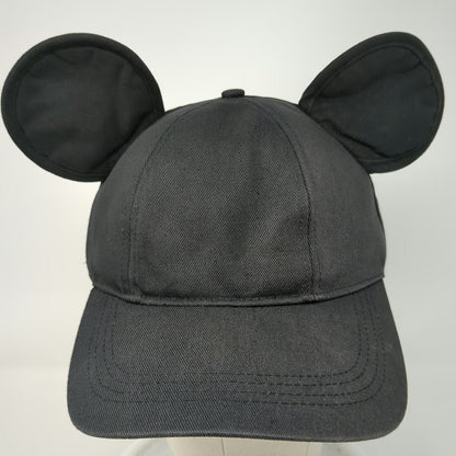 Disney Parks Snapback Black One Size Mickey Mouse Ears Hat Side Embroidery