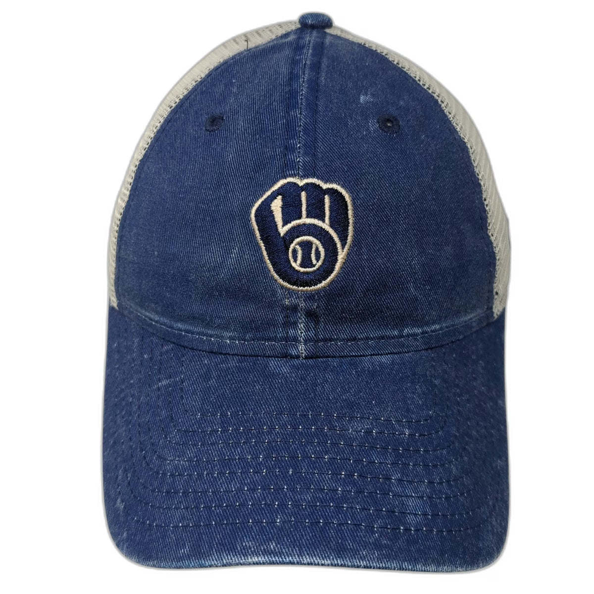 New Era Milwaukee Brewers MLB Baseball Cap Blue Women's 9TWENTY Mesh Back Hat